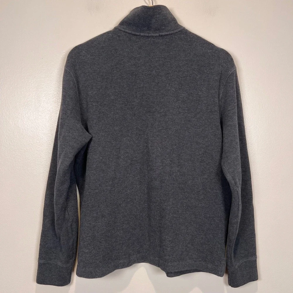 Polo Ralph Lauren Mens 1/4 Zip Pullover SMALL Regular Fit Cotton Grey Solid